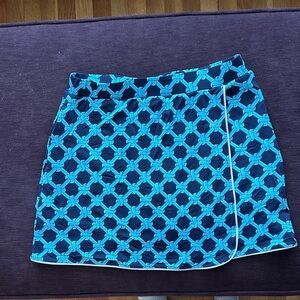 Lulu-B Navy and Teal Mini Skirt